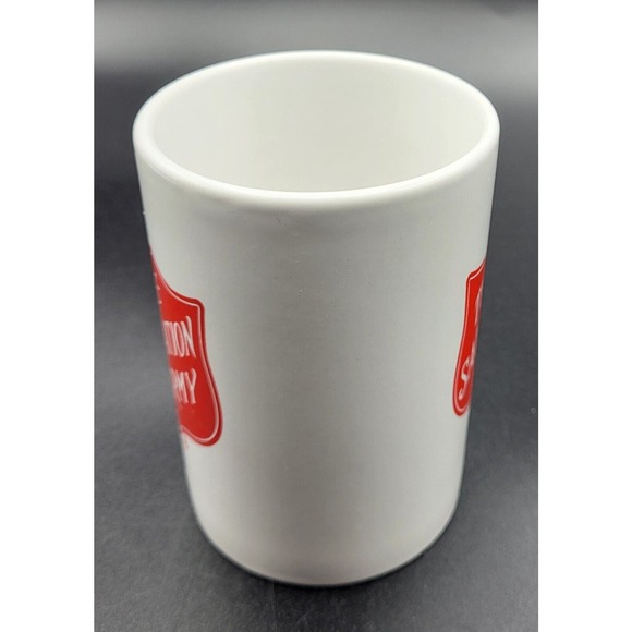 The Salvation Army Ceramic Mug White & Red 14 Ounce Capacity 5" Tall - Picture 3 of 7